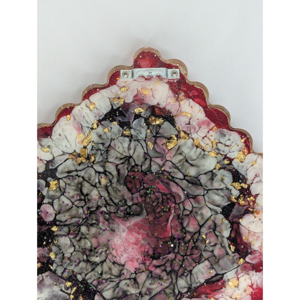 Resin Wall Art - Red, Gold, Handmade, New - Picture 7 of 7